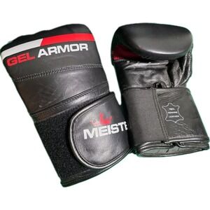 MEISTER GEL ARMOR LEATHER‎ BAG MITTS S/M Boxing Gloves Heavy Focus MMA Muay Thai